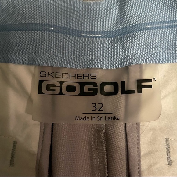Skechers Light Grey Go Golf Nylon Performance Golf Flat Front Chino Pants - Picture 9 of 9